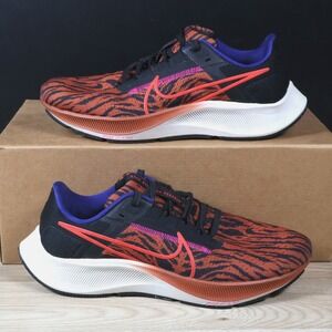 Nike Air Zoom Pegasus 38 Shoes Womens 8 Orange Black Tiger Sneakers DQ7650-800